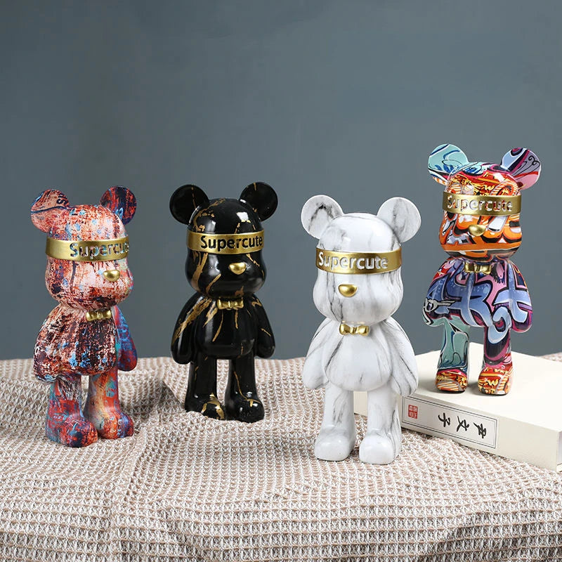 Abstract Bear Brick Figurine Super Cute Series