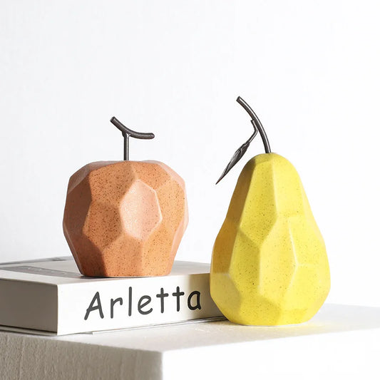 Geometric Fruit Sculpture Decoration
