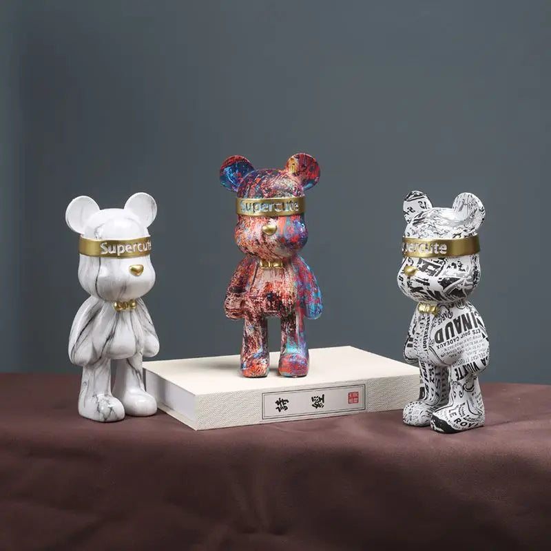 Abstract Bear Brick Figurine Super Cute Series