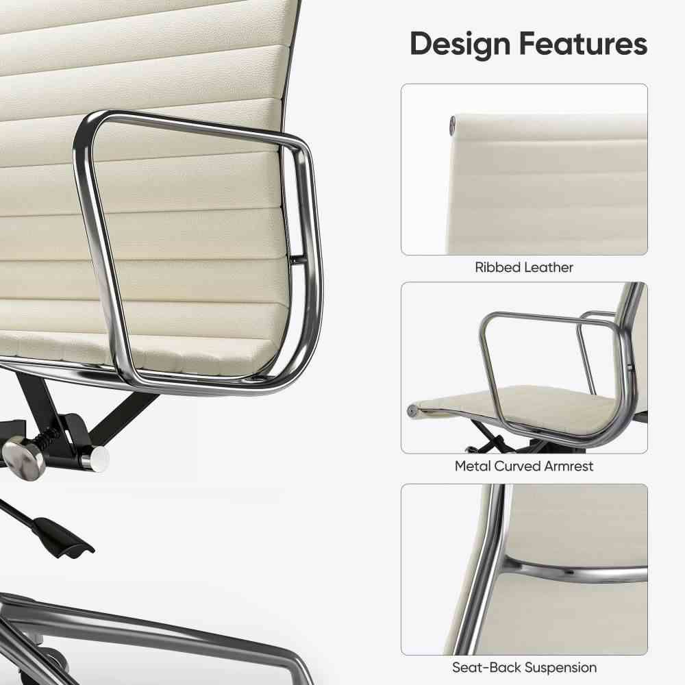 Eames Aluminum Group Office Chair | Top Grain Leather