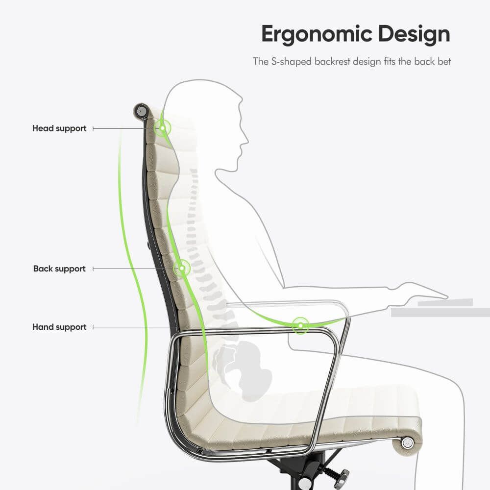 Eames Aluminum Group Office Chair | Top Grain Leather