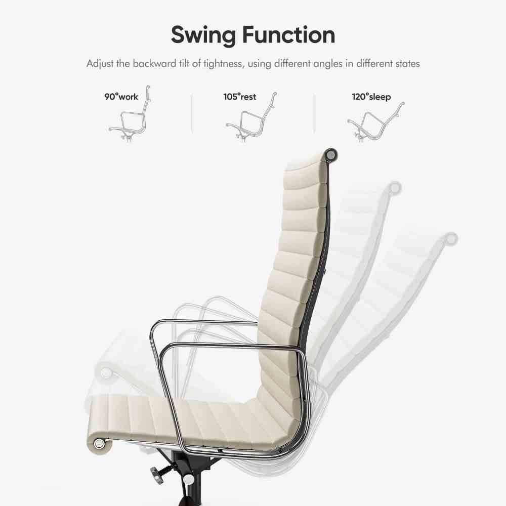 Eames Aluminum Group Office Chair | Top Grain Leather