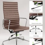Eames Aluminum Group Office Chair | Top Grain Leather