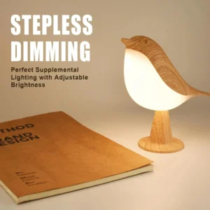 Bird Desk Lamp – Cute Cordless Touch Night Light with 3 Color Modes & Stepless Dimming for Bedroom, Nursery & Reading Decor