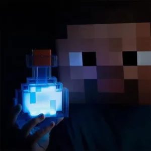 Pixel Potion Bottle Night Light – 7-Color Rechargeable LED Lamp with Tap Control for Bedroom, Desk & Gaming Room Decor