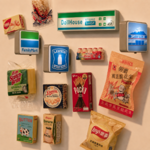 Mini Japanese Light-Up Fridge Magnet – Cute Convenience Store Souvenir Magnet for Refrigerator, Kitchen & Home Decor